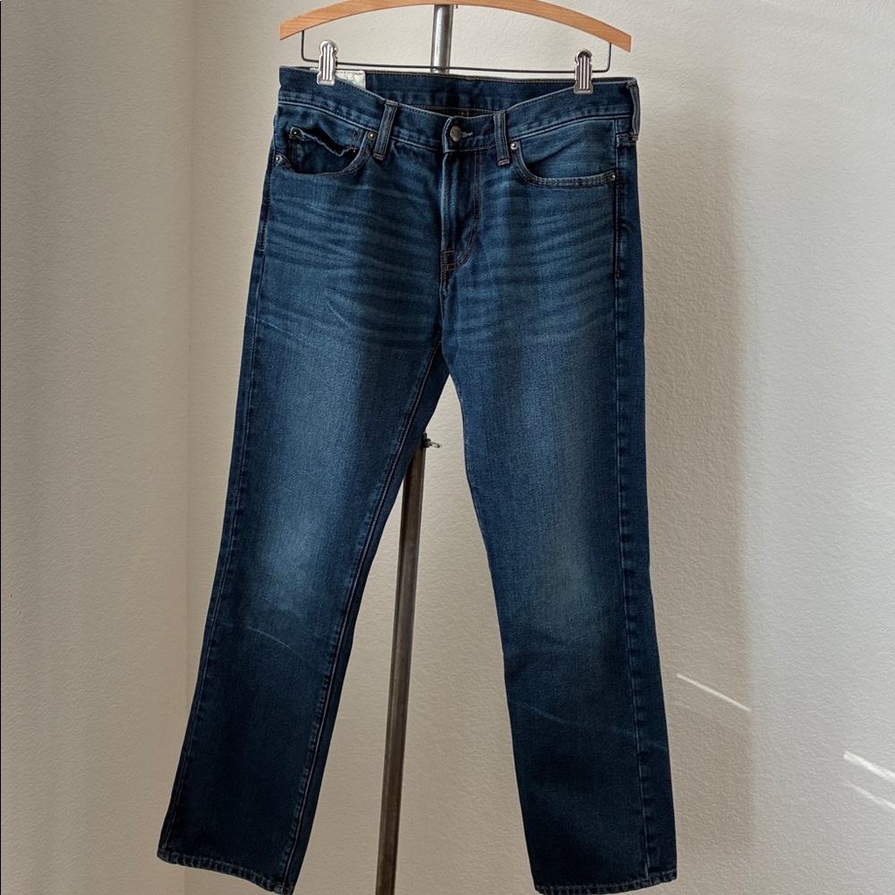 Abercrombie & Fitch Men's straight slim fit blue jeans sz 31x32  Great Condition